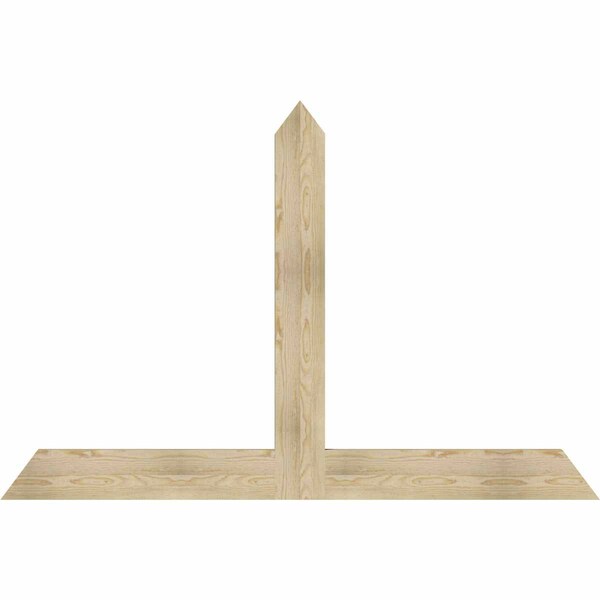 Ekena Millwork Portland Rough Sawn Timber Gable Bracket, Douglas Fir, 72"W x 48"H x 2"D x 6"F, 16/12 Pitch GBW072X48X0206POR00RDF - main